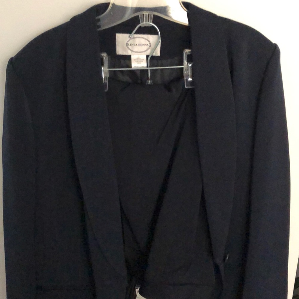 Navy blue 3 pieces Jacket, skirt and pant set